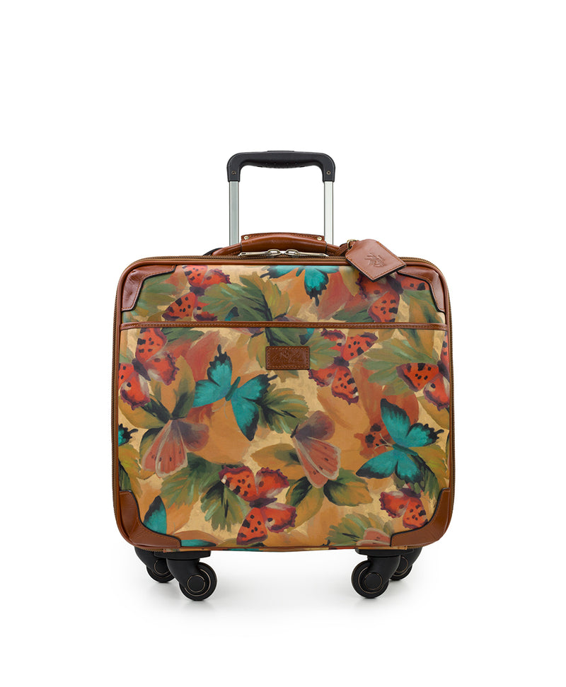 Velino Trolley - Patina Coated Linen Canvas Watercolor Butterfly Print