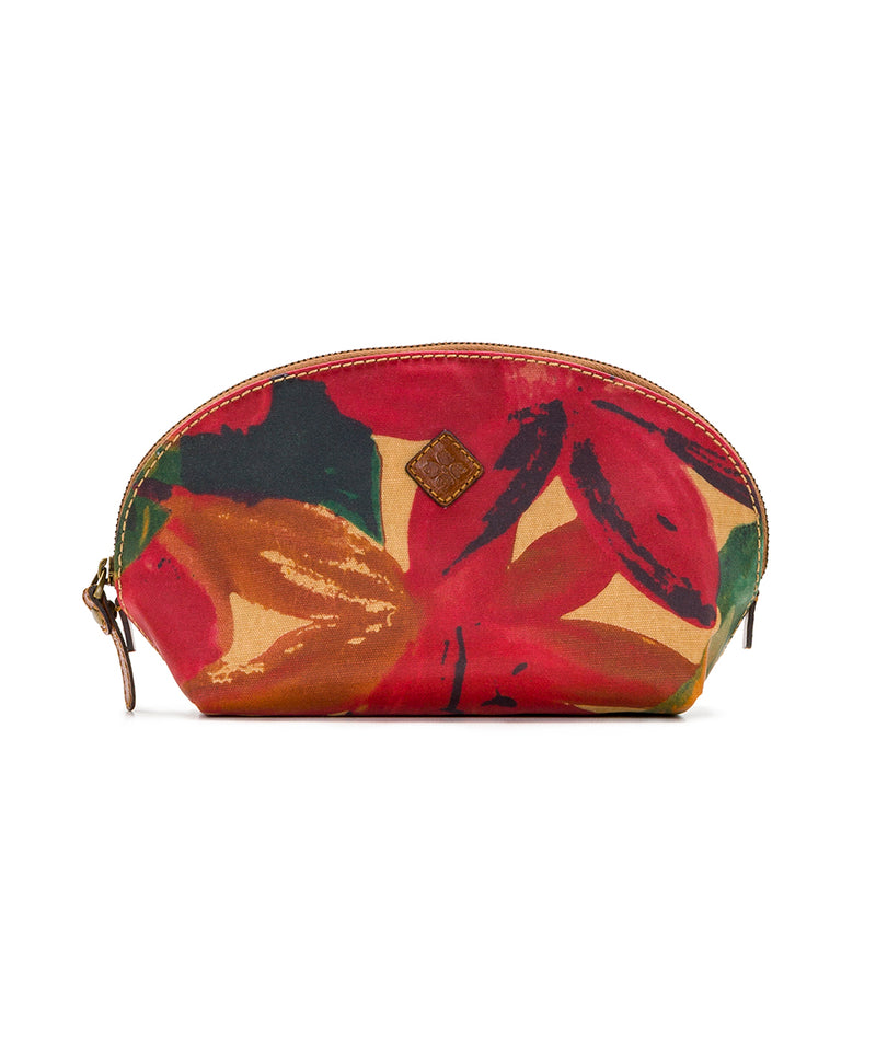 Capriana Cosmetic Case - Patina Coated Canvas Spring Multi