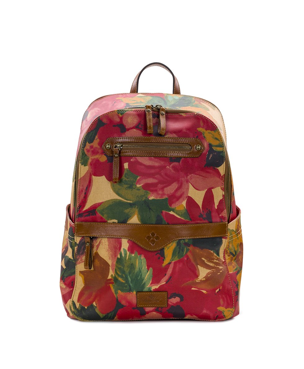 Karina Backpack - Patina Coated Linen Canvas — Spring Multi - spring multi - by Patricia Nash - View 1 of 5