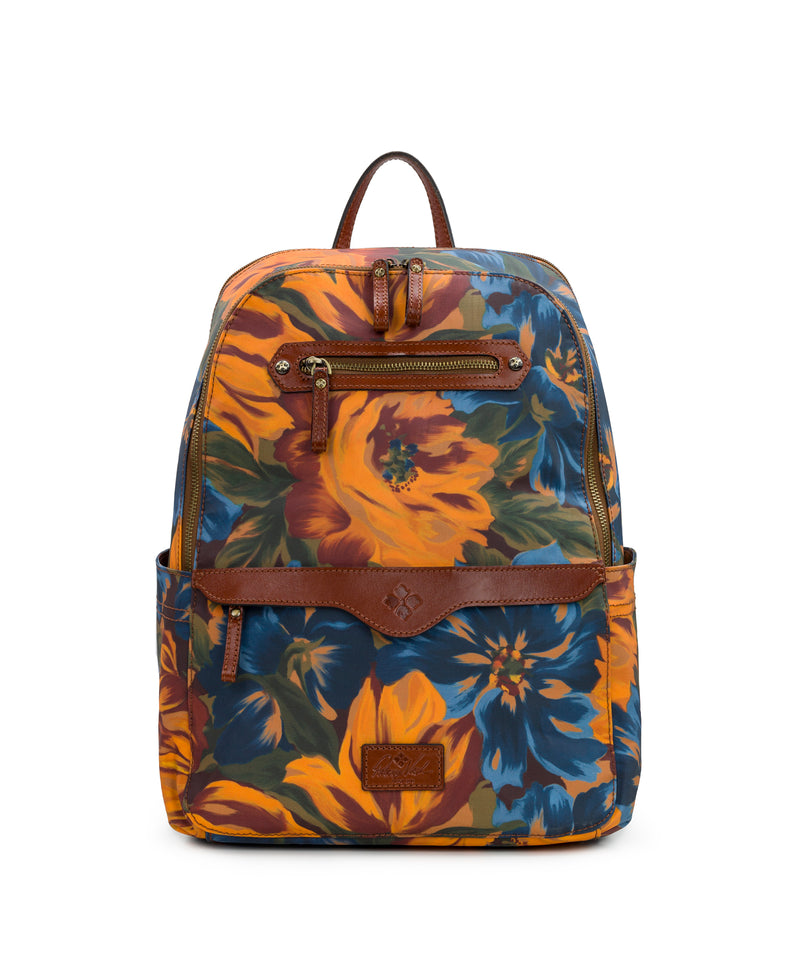 Karina Backpack - Patina Coated Linen Canvas Marigold Harvest