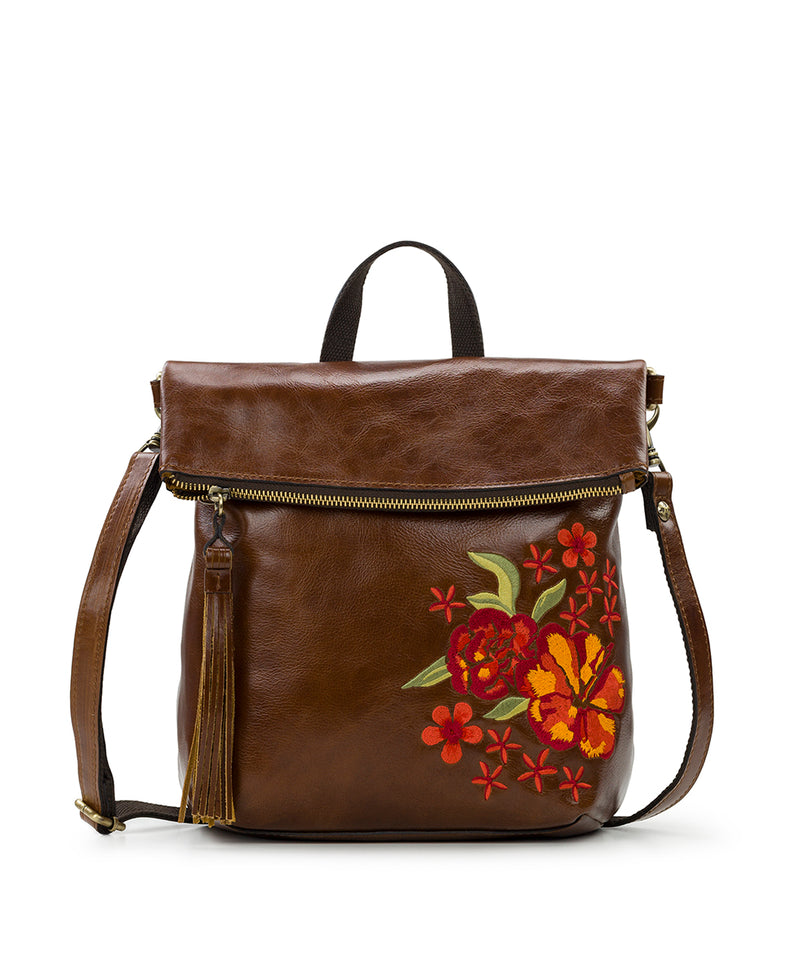 Luzille Backpack - Floral Oil Painting Embroidery