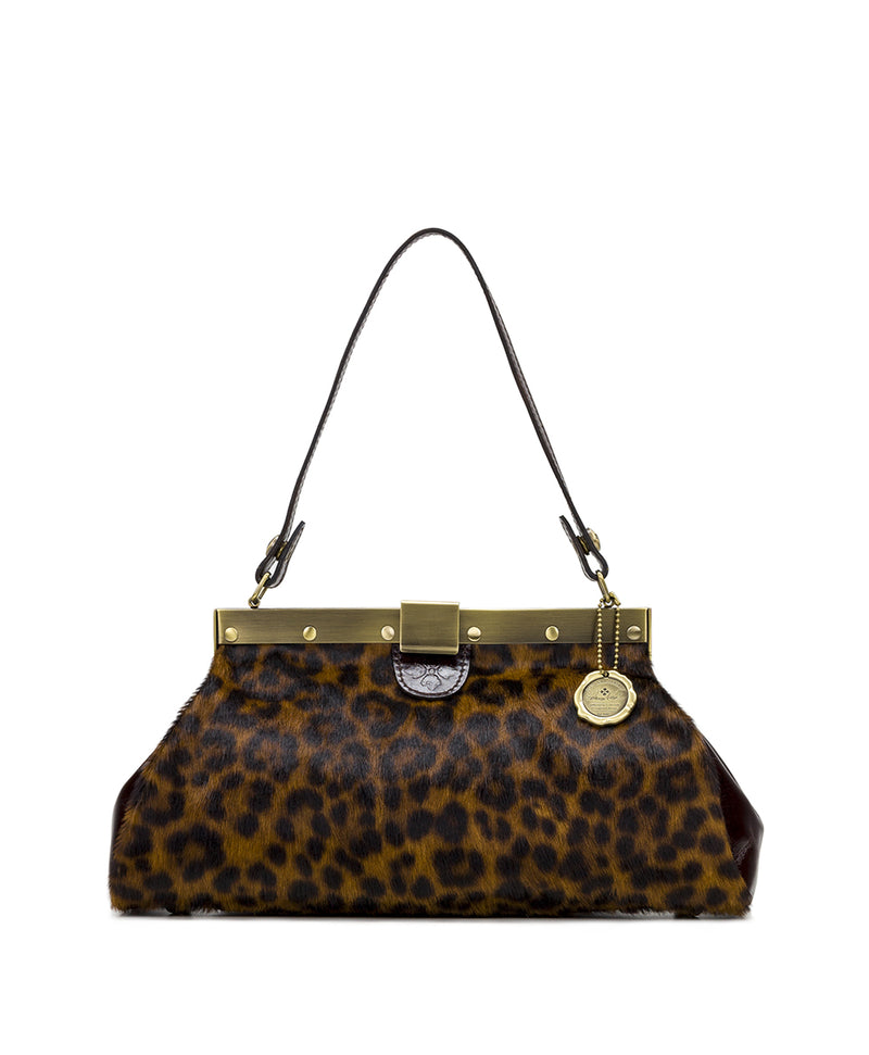 Ferrara Frame Satchel - Leopard Haircalf