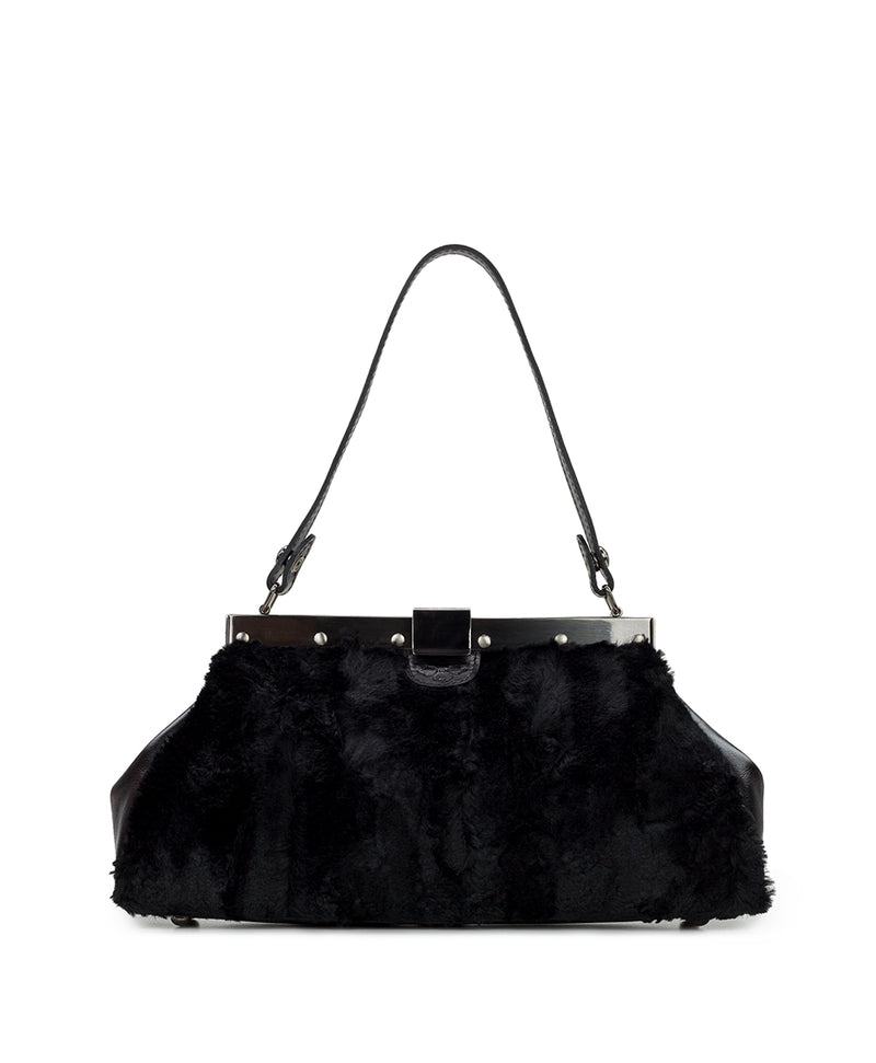 Ferrara Frame Bag - Black Faux Fur