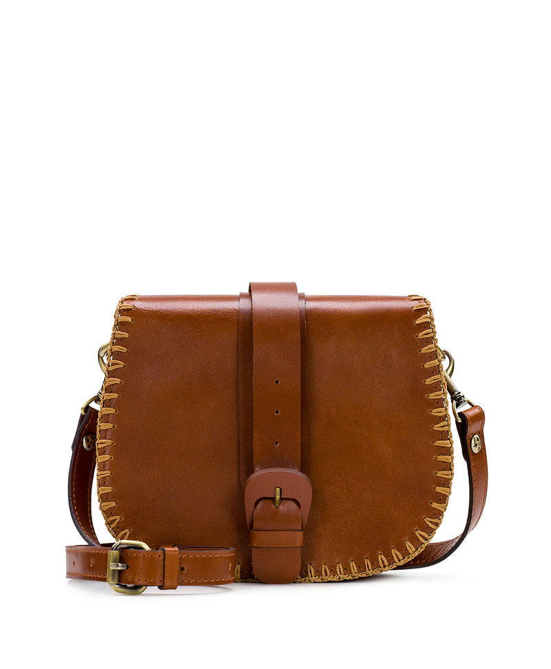 Salerno Saddle Bag - Leather Buckle – Patricia Nash