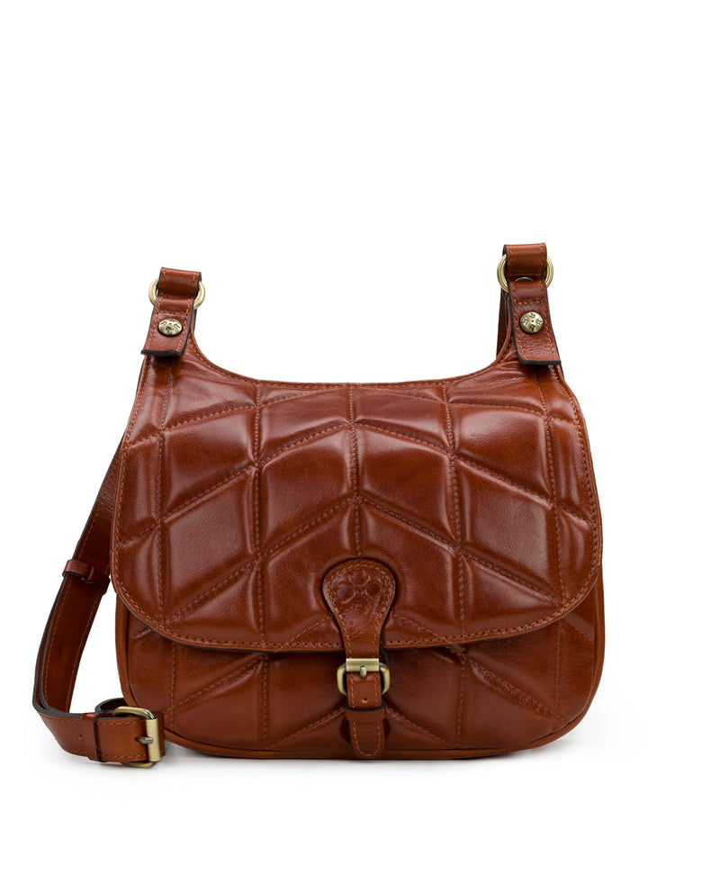 London Saddle Bag - Quilted Vintage Distressed Leather – Patricia Nash