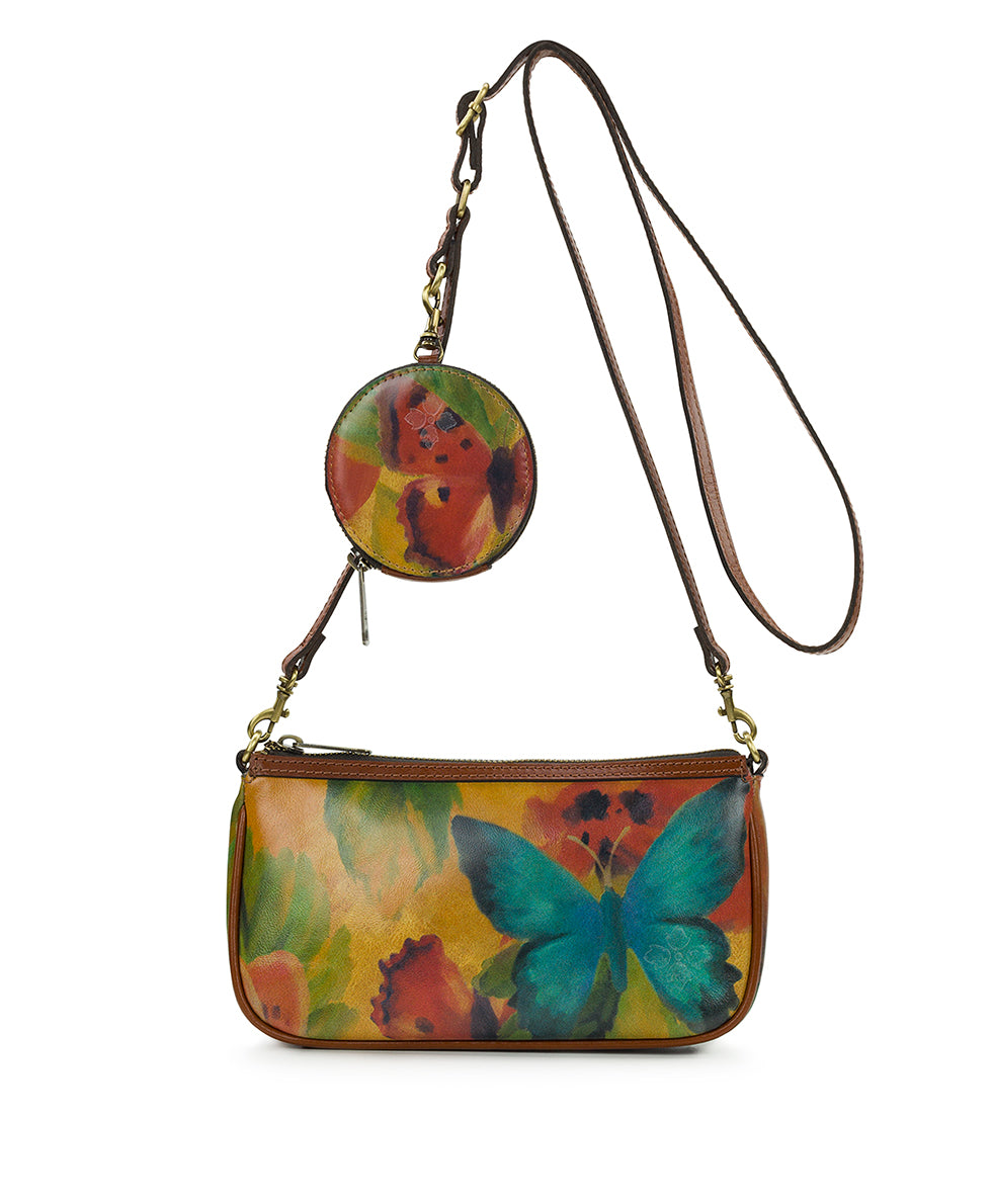 Anna by Anuschka Tote Handbag Large Shopper Animal Butterfly