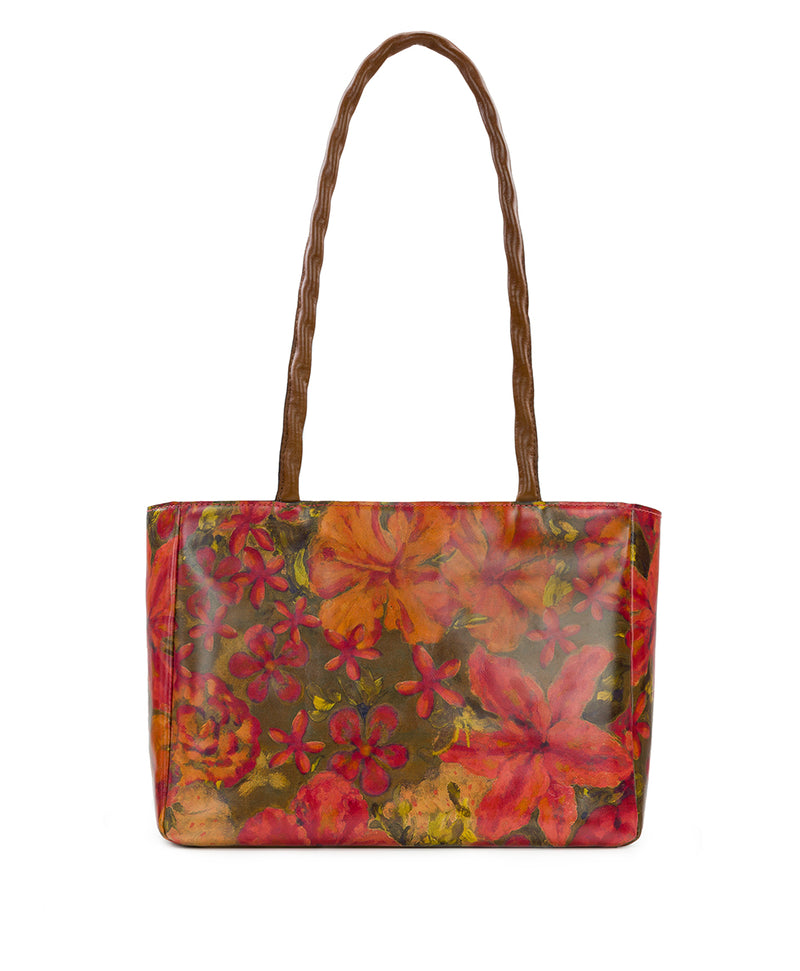 Lucie Tote Satchel - Floral Oil Painting