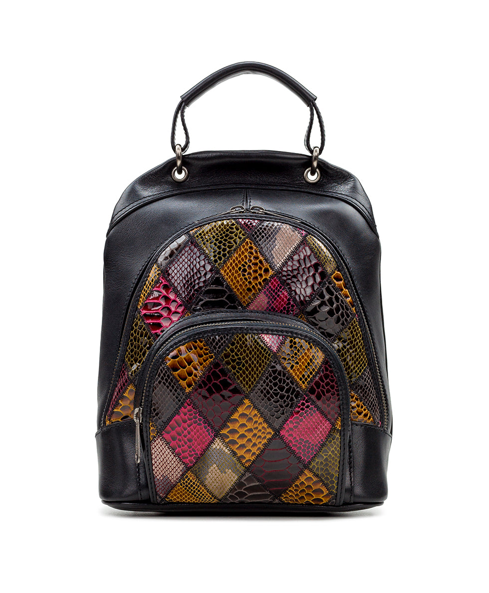 Alencon Backpack Python Diamond Patchwork Patricia Nash