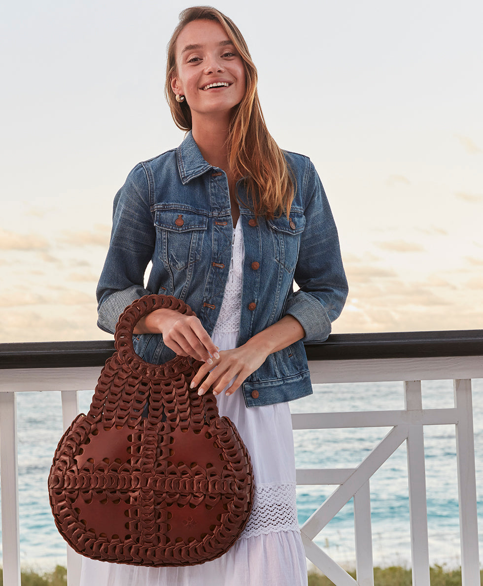 Female - Pisticci Flapover Crossbody Bag - Chainlink Leather - florence - by Patricia Nash - View 6 of 6