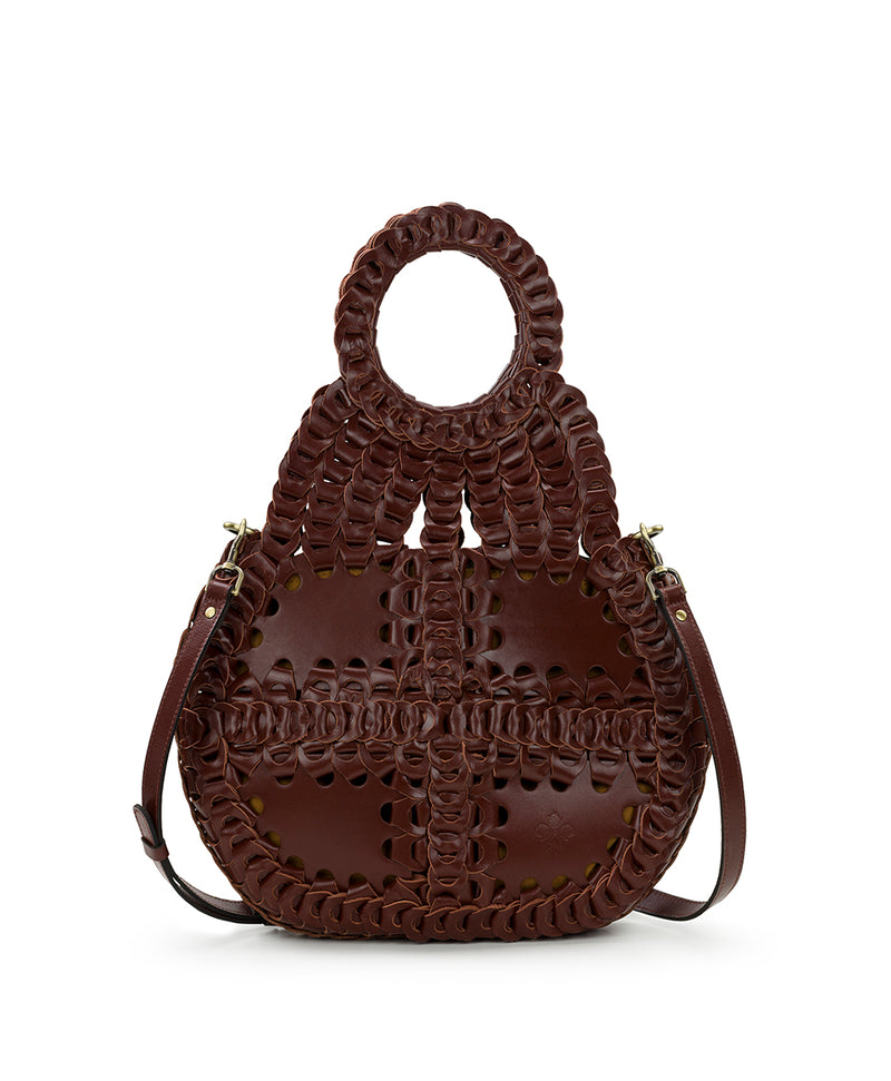 Pisticci Flapover Crossbody Bag Chainlink Leather - British Tan