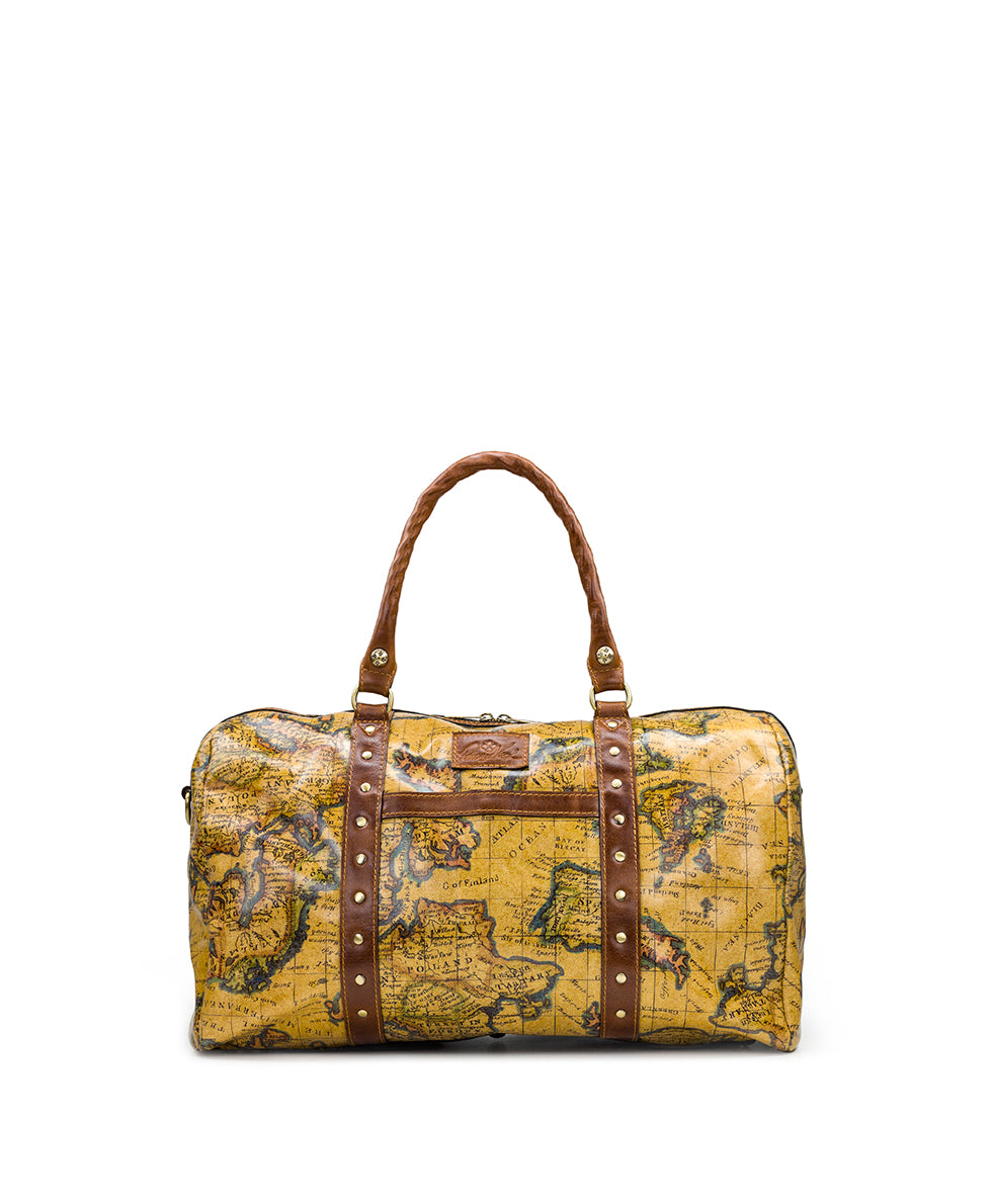 Milano Weekender Duffel Bag - European Map Leather - european map - by Patricia Nash - View 1 of 4