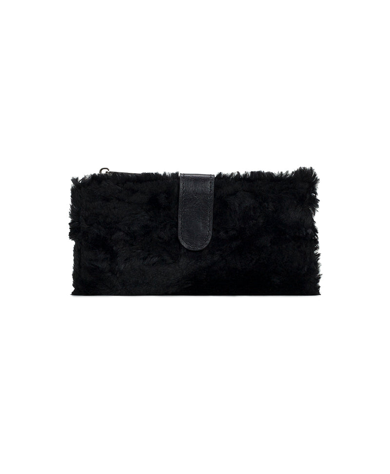 Nazari Bifold Wallet - Black Faux Fur