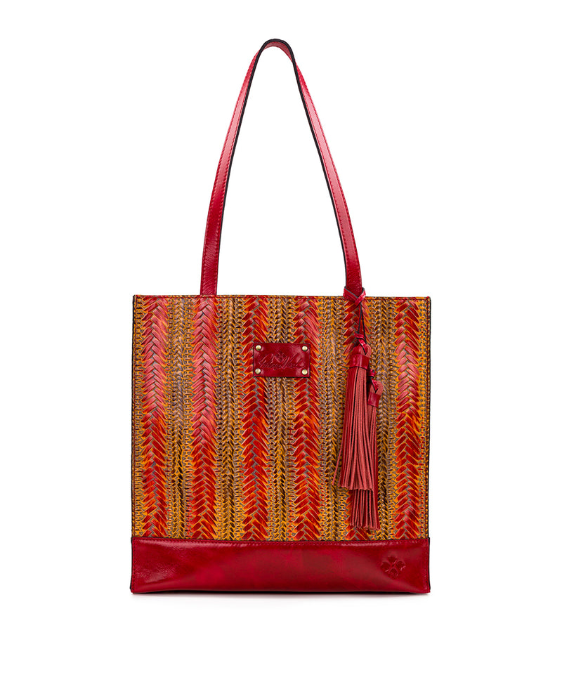 Toscano Tote - Embossed Wicker Woven