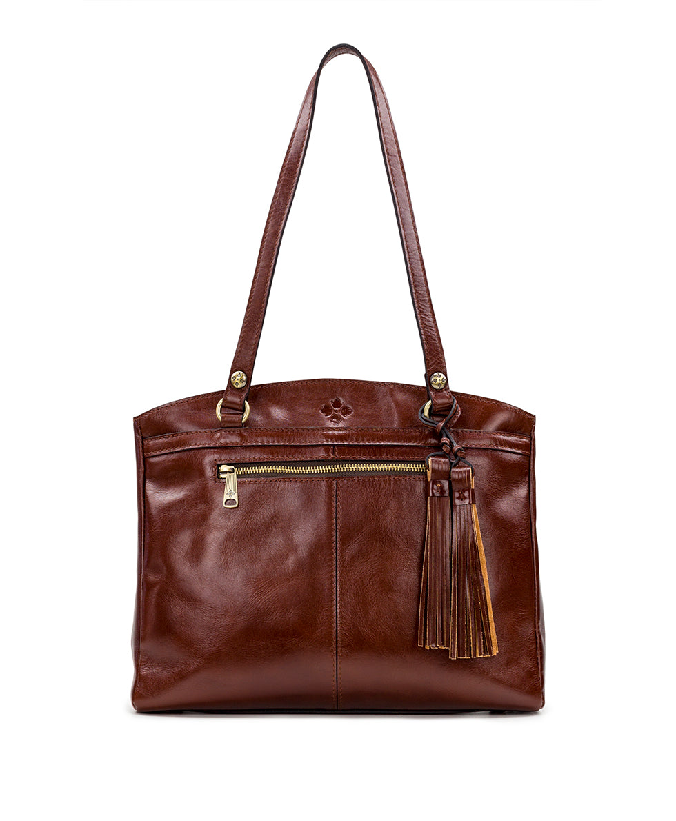 Poppy Tote - Vintage British Vegetable Tan - british tan - by Patricia Nash - View 1 of 4