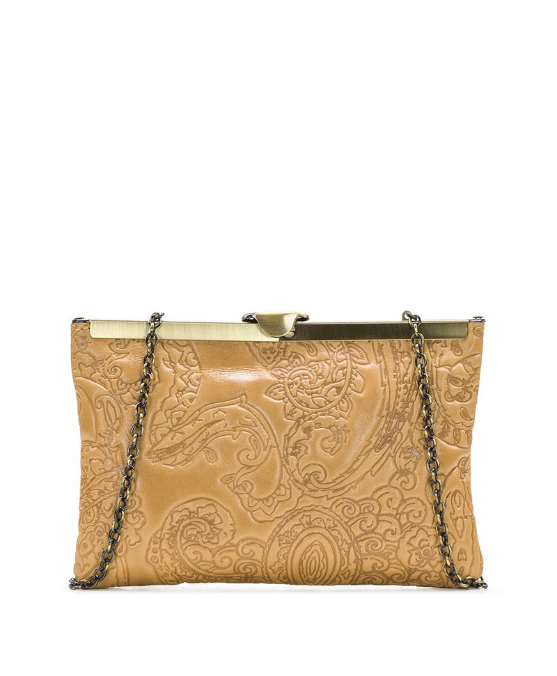 Asher Frame Clutch - Embossed Paisley