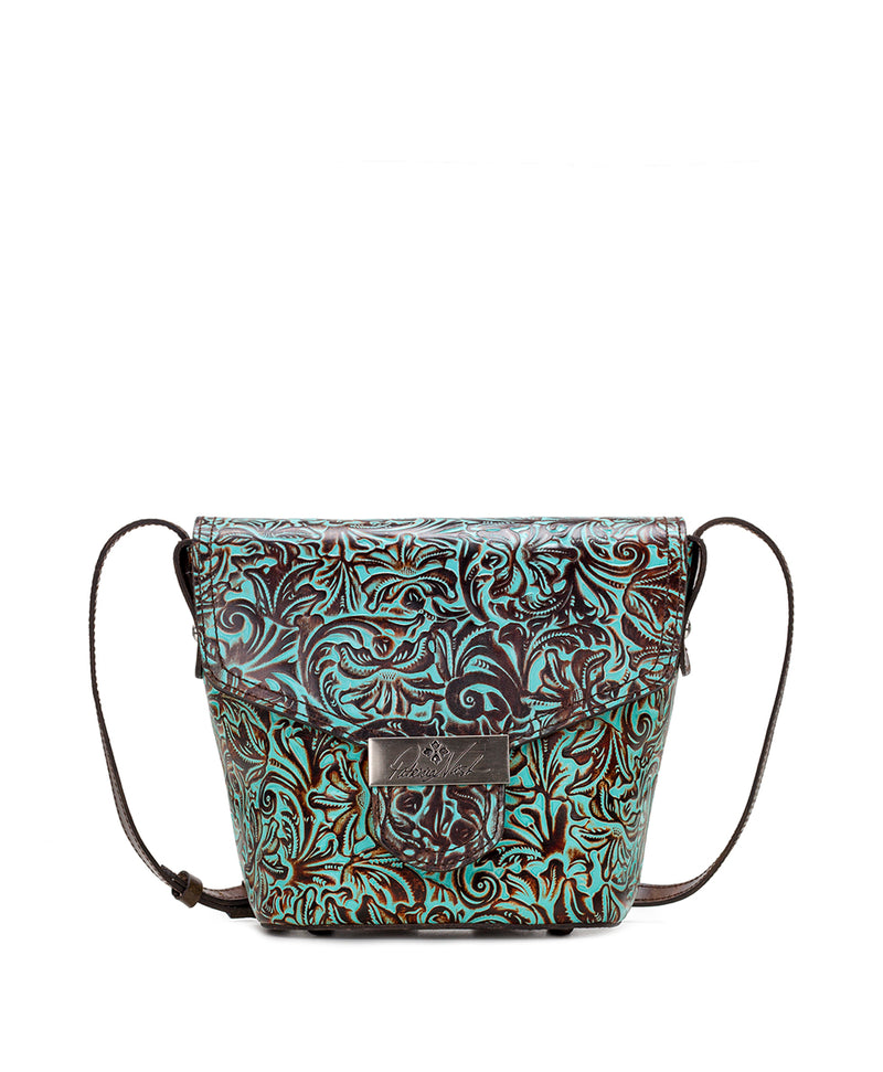Cholet Bucket Crossbody - Turquoise Tuscan Tooled