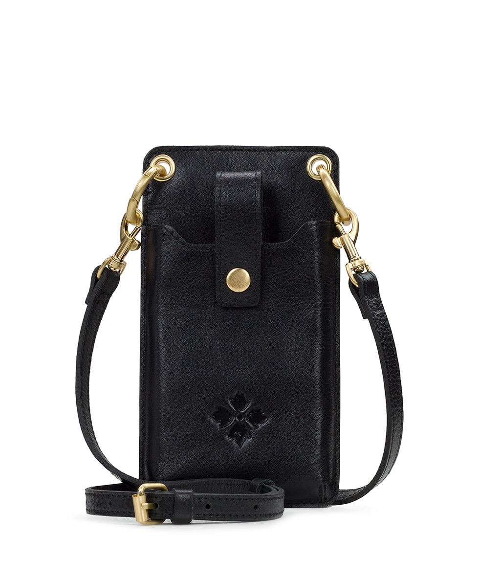 Farleigh Phone Crossbody - Heritage - black / brushed silver - by Patricia Nash - View 1 of 8