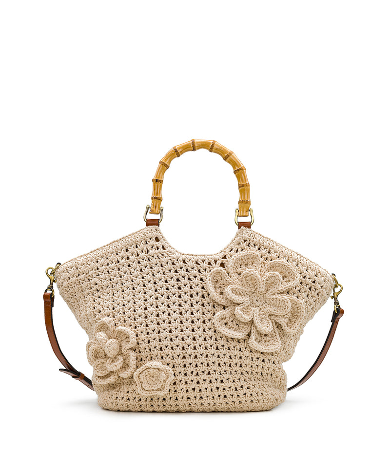 Classic Chic Black Crochet Crossbody Bag Zip Closure Boho Style Handbag  Purse Faux Leather Strap