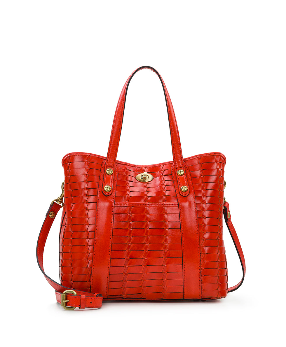 Patricia nash top woven leather handbag