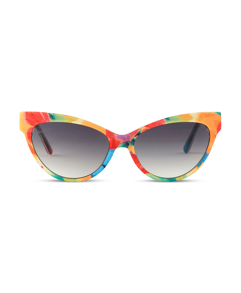 Kelly Cateye Sunglasses - Watercolor Butterfly