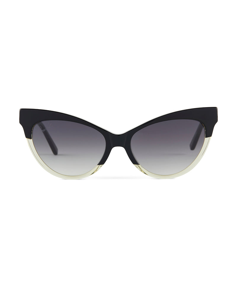 Monroe Cateye Sunglasses - Black/Champagne