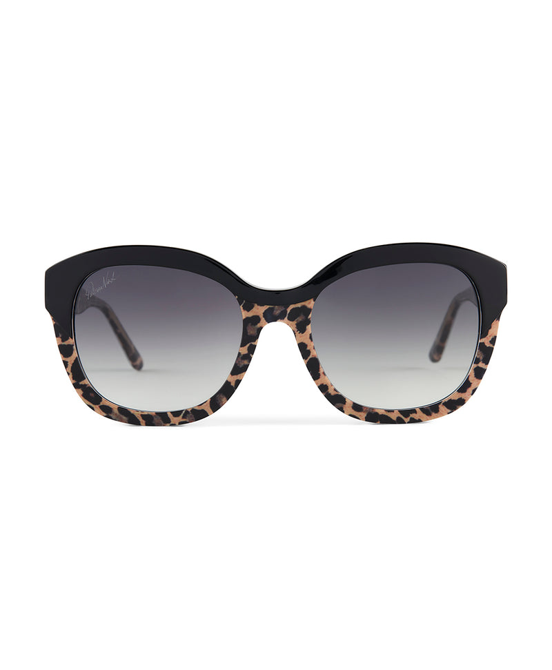 Hutton Sunglasses - Leopard Print/Black