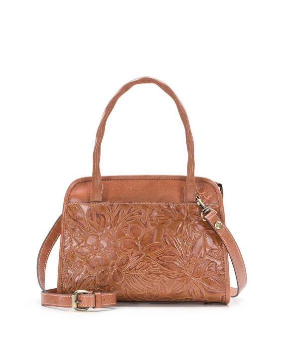 Paris Small Satchel - Floral Tooling Dusty Rose