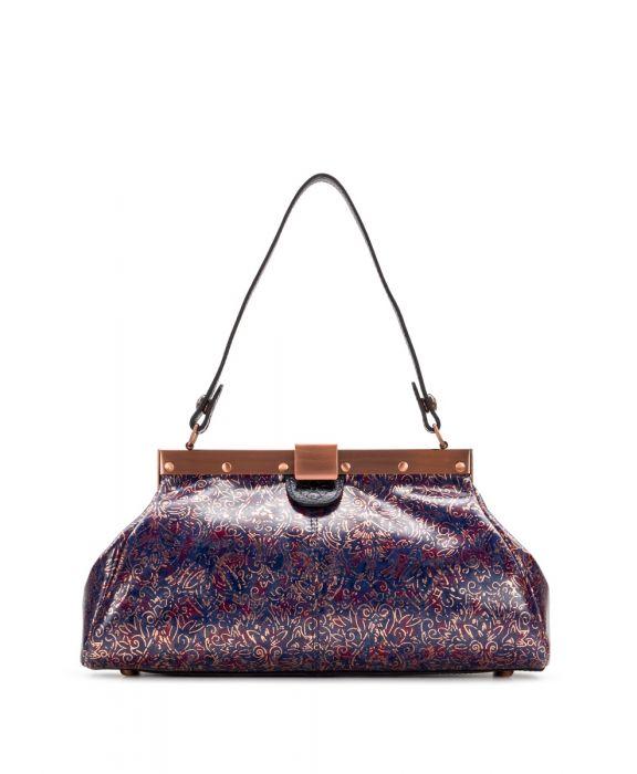 Ferrara Frame Satchel - Kimono Tapestry