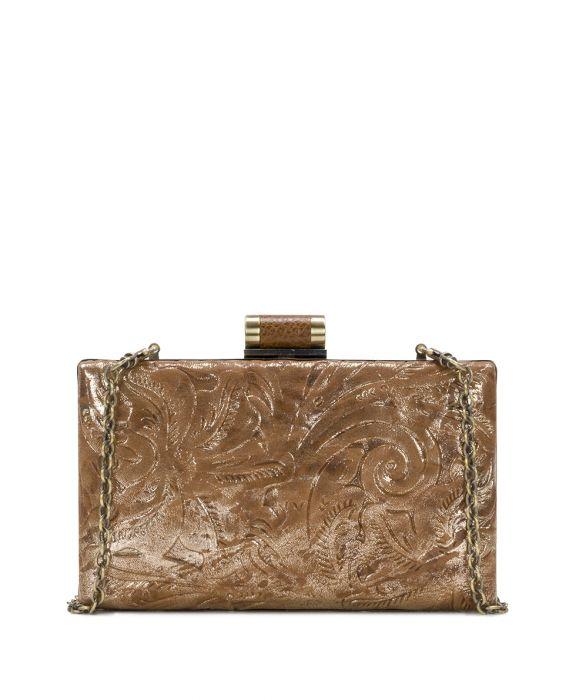 Alora Frame Clutch - Metallic