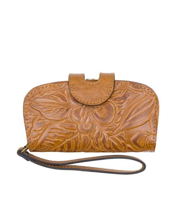 Claudia Wristlet - Spring Floral Tooled