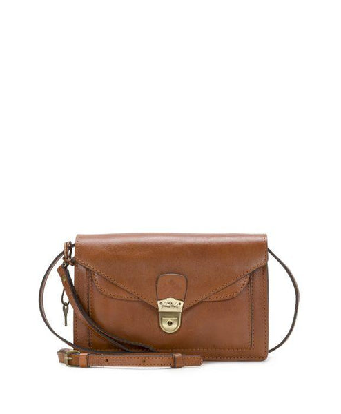 Push Lock Messenger Cross Body Bag Tan Leather Cross Body Tan 